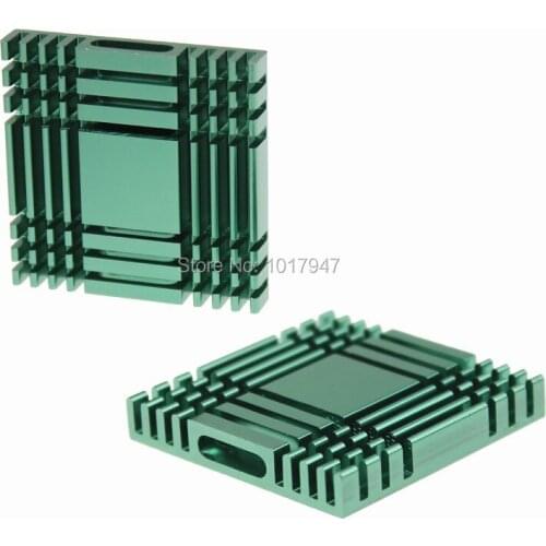 1PCS 37x37x6mm Aluminum Green IC Heat Sink For Electronic Computer
