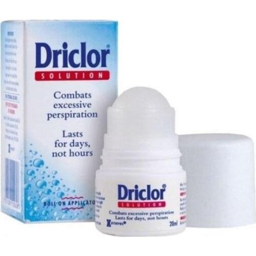 Driclor Antiperspirant Roll-on 20 Ml Antiperspirant Deodorant Clinical Strength Hyperhidrosis Treatment Reduces Armpit Sweat