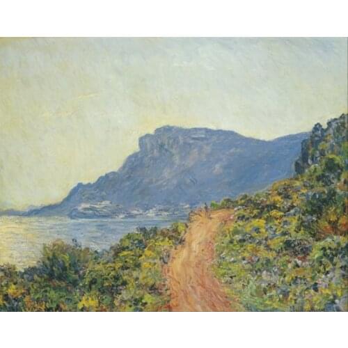 Free shipping Claude Monet Sea and mountains Living Room Decorative Canvas Painting famous Picture Paint Print Wall Art