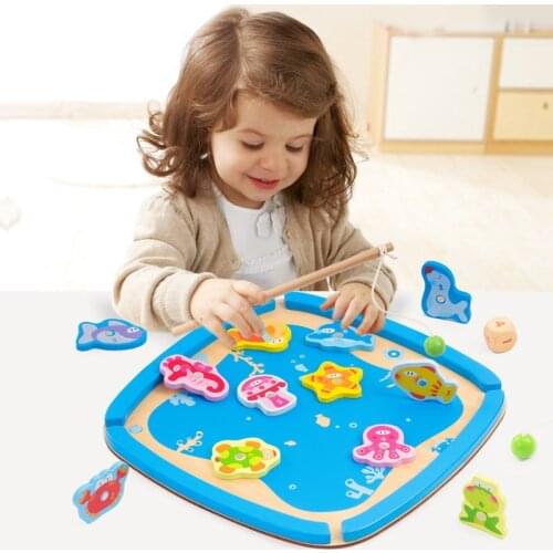 Children Fishing Toy Pool Set Kitten Magnet Fishing boy Girl Baby Educational Toys 1-3 Years Old Recognition Educational Toys Gi