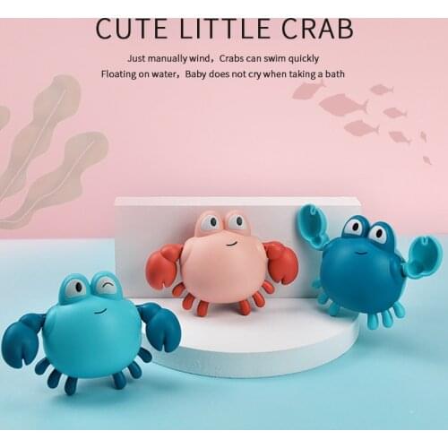 Baby Water Beach Toy 1PC Cartoon Animal Crab Classic Floating Pulling Clockwork Kid Beach Swimming Pool Bath Toys Bathroom Toys
