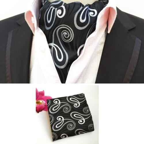 2020 Designers Gentlemen Ascot Handkerchief Set Classic Paisley Formal Scarf for Men Gift