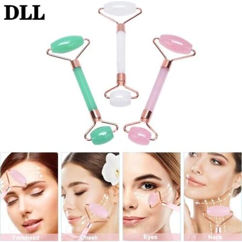Double Headed Massage Gua Sha Jade Facial Roller Face Lift Up Skin Care SPA Tool