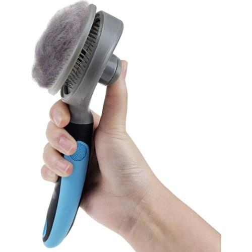 Efficient Self Cleaning Slicker Pet Grooming Brush For Small Large Dogs Cats Comfortable Safe Anti-slip Comb For Pets ZM917