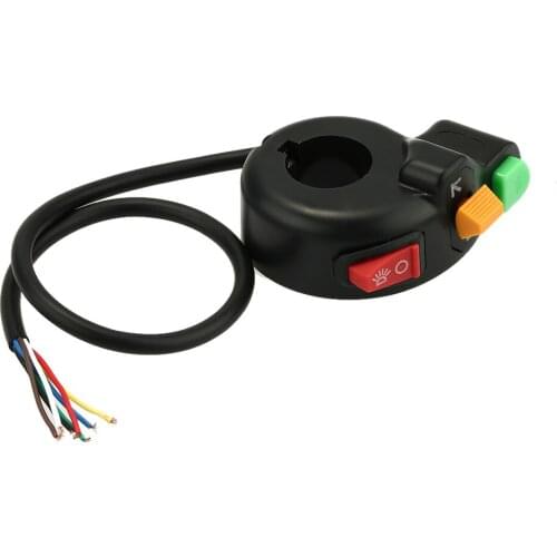 Headlights/Turn Signal Lights/Horn ON-OFF Switch 3 in 1 2.2cm Diameter Handlebar DIY Button Accessory for Motorcycle Scooter