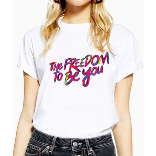 Colorful Letter Print Harajuku Uzzang T-shirt Summer Women Shirt Short-sleeved O-neck Funny T Shirts Women Korean Style Top