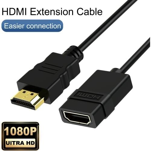3FT HDMI-compatible Extension Cable 1080P HDMI-compatible Male to Female Extender for HDTV Nintend Switch PS4/3 Projector Laptop