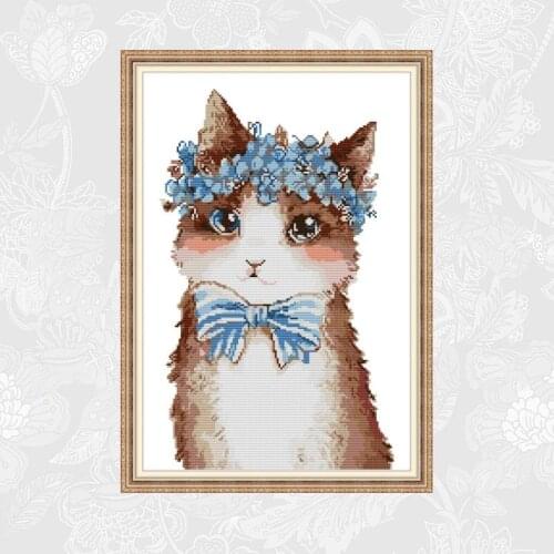 Love beautiful kittens Printed on Canvas Cross Stitch kits 14CT 11CT DIY Handmade Cross-stitch Embroidery Needlework Crafts
