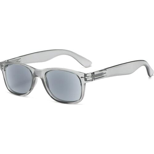 Classic Reading Glasses Square Frame Mirror Gray Lens UV380 Shading for Men Women Eyes Protect Optical Myopia Glasses +1.0~+4.0