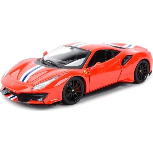 Bburago 1:24 Ferrari 488 PIsta Sports Car Static Die Cast Vehicles Collectible Model Car Toys