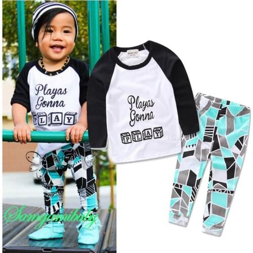 Suit 2017 Children New Boys Geometric Print Small Suit Children clothing set