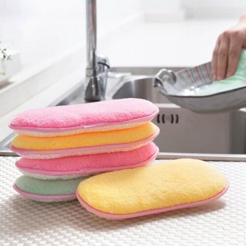 Kitchen Towel Rag Dish Washing Cloth Reusable Kitchen Cleaning Towels Coral Fleece Soft Washcloth Cleaning Cloth
