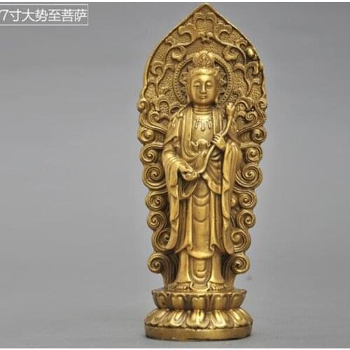 BRASS ORNAMENTS SAM WEST ORNAMENTS OF AMITABHA BUDDHA BODHISATTVA MAHASTHAMAPRAPTA HOME TEMPLE STATUES DECORATIONS DECORATIONS