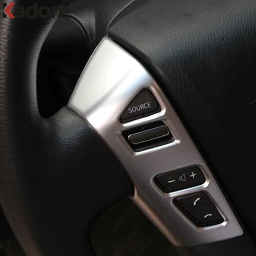 For Nissan Armada Patrol Royale Nismo For Infiniti QX56 QX80 Y62 2016 2017 2018 ABS Matte Car Steering Wheel Button Cover Trim