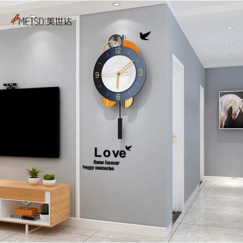MEISD Modern Home Interiors Decoration Wall Clock Modern Design Watch Decor Designed For The Living Room Horloge Free Shipping