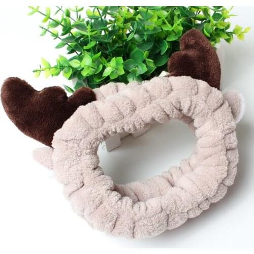 Cute Ox Horn Soft Elastic Headband Washing Face Make Up Hair Girls Hairbands Hair Accessories