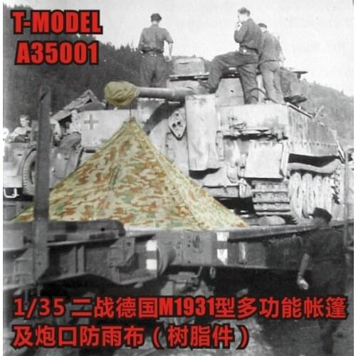 TModel A35001 1/35 WWII German M1931 multifunctional tent and muzzle rainproof cloth (resin parts)