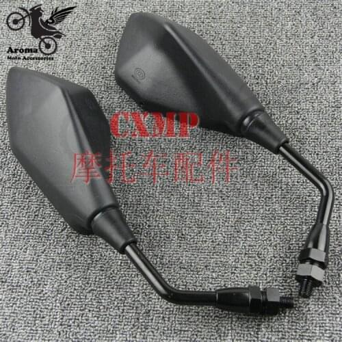 Top quality black motorbike side mirror universal 10mm 8mm motorcycle for suzuki yamaha harley honda rearview mirror CB190R moto