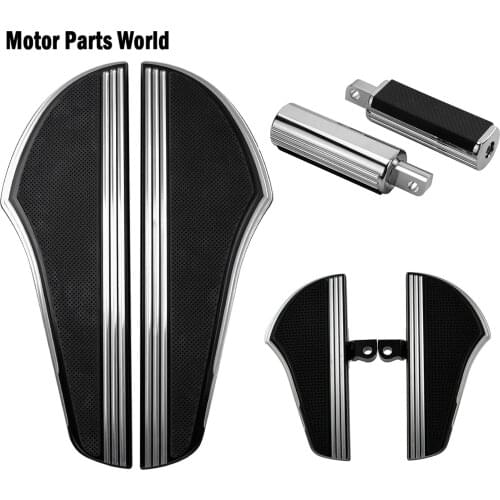 Motorcycle Driver Passenger Footboard Floorboard Highway Foot Pegs For Harley Softail Slim FLS Dyna Fatbob FXDF Touring FLTR