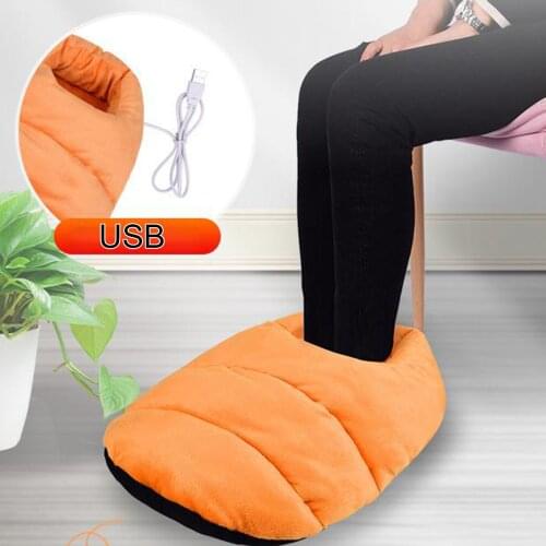 Soft Lined Fast Heating Electric Heated Foot Warmer Slippers Shoes for Winter