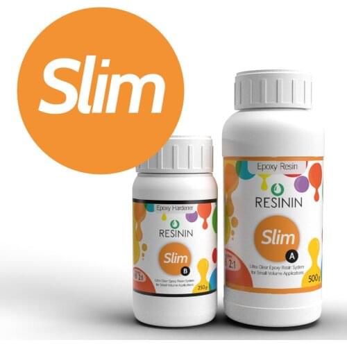 Resinin Slim 750 gr Ultra Clear Epoxy Resin-Hardener Kit AB Jewelry Making DIY Crystal Transparent Glue