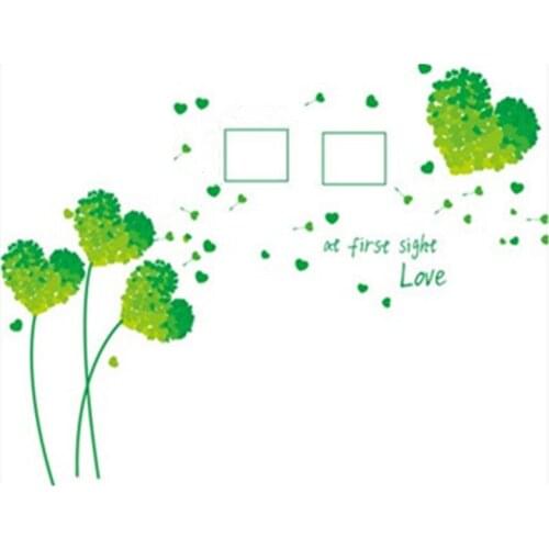 Wall decorations photo frame stickers Love Heart Flowers 3d vinyl decals home wedding romantic warm wallpaper 70*50cm 5 colors