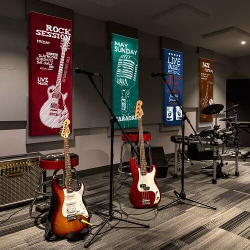 Nordic Style Wall Art Canvas Poster Print Band Guitar Music Portrait Decorative Painting Picture for Living Bedroom Room