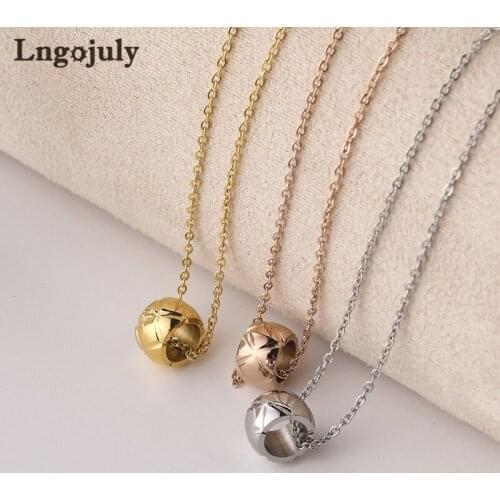 New Titanium Steel Simple 3 Color Necklaces For Women Anniversary Engagement Wedding Party Necklace Accessoeries Gift Wholesale