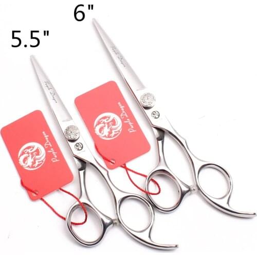 5.5" 6.0" Japan Titanium Silver Screw Purple Dragon Professional Hairdressers Scissors Cutting Shears Salon Hair Scissors Z9013