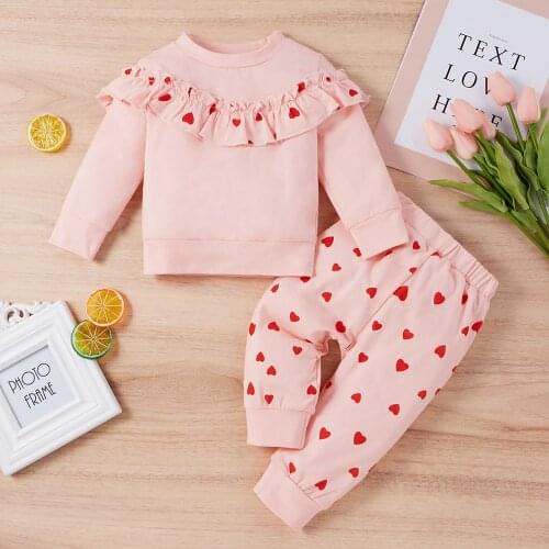 Sale high quality Baby Clothing Set Spring Autumn Newborn Infant Girl Ruffles long sleeve polka dot Top Pants 2 piece outfit D30