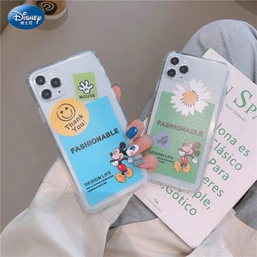 DISNEY 2021 Mickey Silicone Case for IPhone 11 Pro Xs Max iPhone 12 12PROMAX Official Liquid Silicon 360 Full Cover zz0901-2