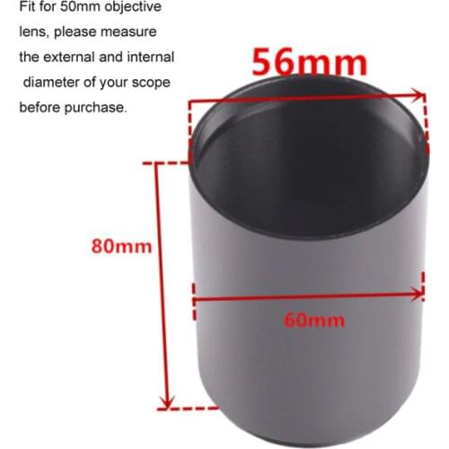 Tactical Metal Aluminum Alloy Optic Sunshade Shade for Rifle Scope 50mm AOE objective lens