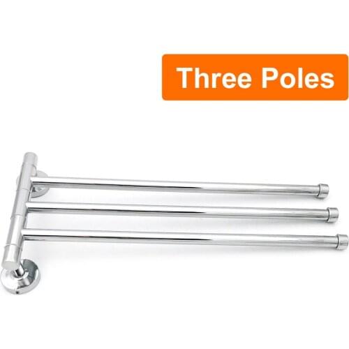 SHENGRUIJIA brand Stainless Steel three bars Swing Out towel bar bathroom modern style towel rack Wall Mount free shipping