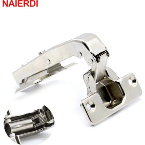 NAIERDI 90 Degree Hydraulic Hinge Angle Corner Fold Cabinet Door Hinges Furniture Hardware For Home Kitchen Cupboard With Screws