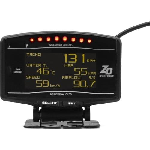 Universal Advance ZD 10 in1 style link Auto Gauge DF09705 Sports Package Digital Tachometer Full Kit BF CR C2 meter OBD2
