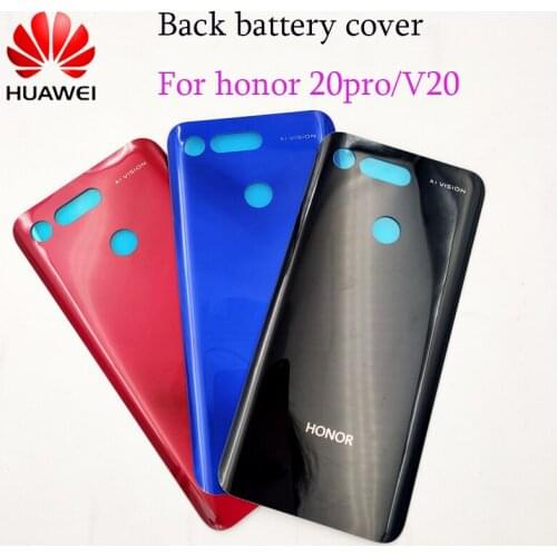 High Quality For Huawei Honor V20/VIEW 20/20 Pro Back Glass Battery Cover Rear Door Housing Case Panel & Adhesive Stickers Logo