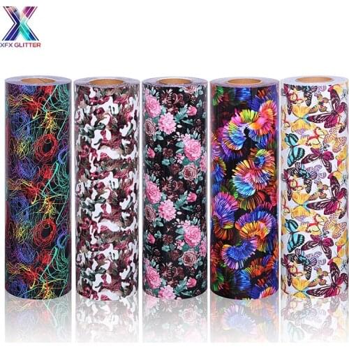 XFX HTV Vinyl Cricut 5 Sheet 25x150cm Beautiful Color TPU Heat Transfer Vinyl Heat Press Cutting Plotter HTV Iron on Film DIY