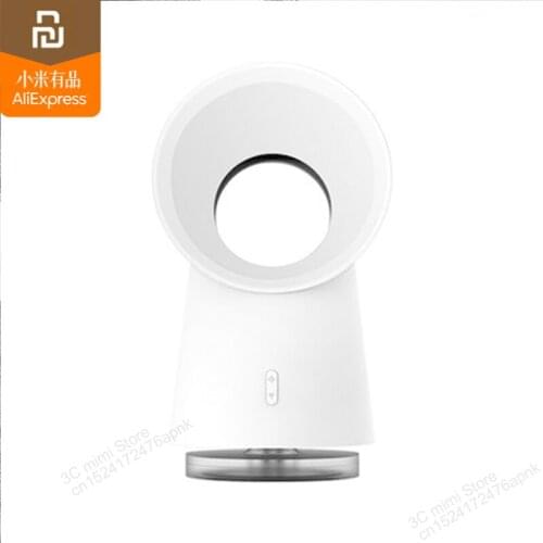 Youpin Simple leafless small fan portable usb spray cooling small fan humidifier atmosphere light three-in-one desktop fan gift