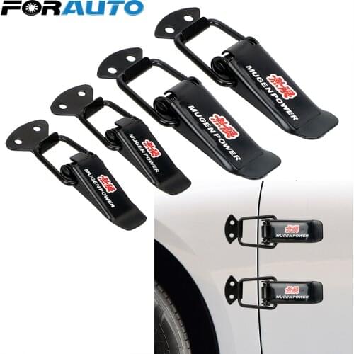 FORAUTO 2pcs Quick Release Fasteners Car Bumper Security Hook Lock Clip Kit for Racing Car Truck Hood Clip Hasp Auto Accessories