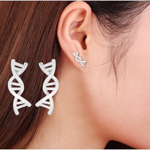 Daisies 10pairs Fashion Simple DNA Science Earrings brincos Helix Biology Themed Jewelry Punk Gifts boucle d'oreille femme