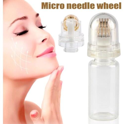 Gold Derma Roller Micro Needles Scars Skin Care Anti Aging Anti-winkle 64 Needles can CSV