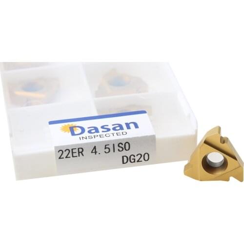 10pcs 22ER 3.5ISO 4.5 5.0 5.5 ISO Carbide Threaded Inserts 22IR CNC Lathe Blade Cutter Tool for Steel Stainless Steel