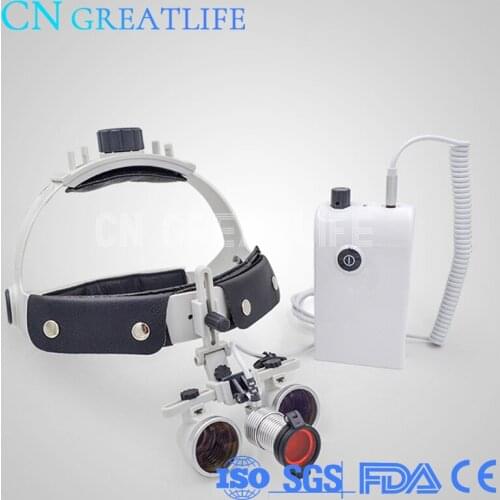 2.5x 3.0x 3.5x Led Medical Dental Headlamp Dental Magnifying Glasses Loupe Surgical Headlamp Headlight Dental Glasses Loupes