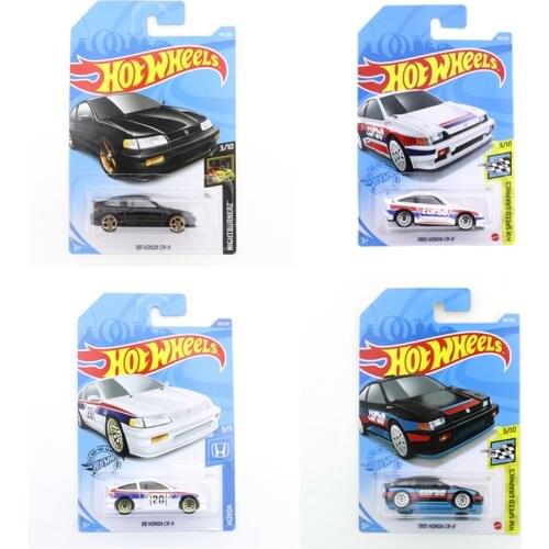 2021-90 Original Hot Wheels Mini Alloy Coupe 1985 HONDA CR-X 1/64 Metal Diecast Model Car Kids Toys Gift