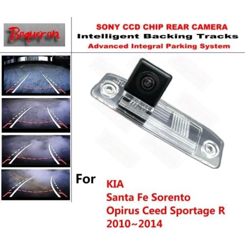 For KIA Santa Fe Sorento Opirus Ceed Sportage CCD Car Backup Parking Camera Intelligent Tracks Dynamic Guidance Rear View Camera