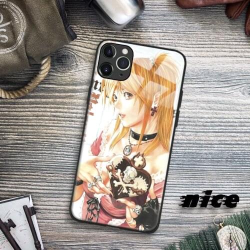 Rem Misa Death Note anime Glass Soft Silicone Phone Case FOR IPhone SE 6 7 8 Plus X XR XS 11 12 Mini Pro Max Sumsung Cover Shell