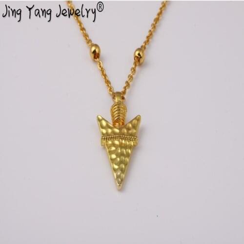 Jing Yang pendulum stone Healing Pyramid Reiki copper pendulum metal Pendant Charms Chrome rose gold Fashionable With Chain