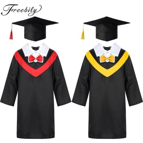 Children Graduation Costumes School Academinc Uniform Boys Gilrs Photography Performance Clothing Kindergarten Bachelor Gowns