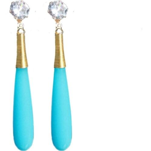 THE long Water drops Ear Cuff Earring Winding GLOW in the DARK Rhinestone Eardrop Ear Stud Earring WOMEN girl gift