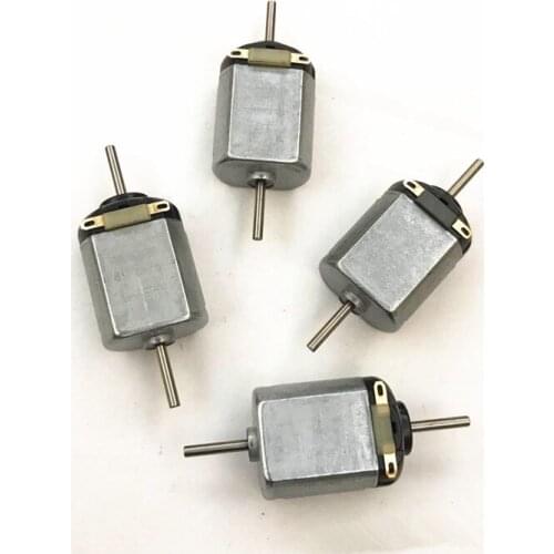 2Pcs F130 double head shaft length 52mm miniature DC motor small fan motor four-wheel drive motor double-headed motor